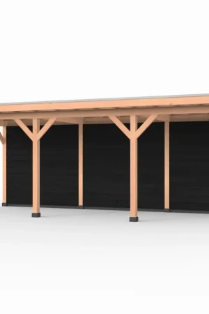 Douglas overkapping, 750 x 250, met zwarte achterwand, Westwood Comfort Seizoensaanbieding